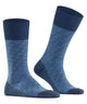 FALKE Airport Special Edition Heren 12424 6491 blue ink mode blauwe fantasie sokken met mooi patroon.