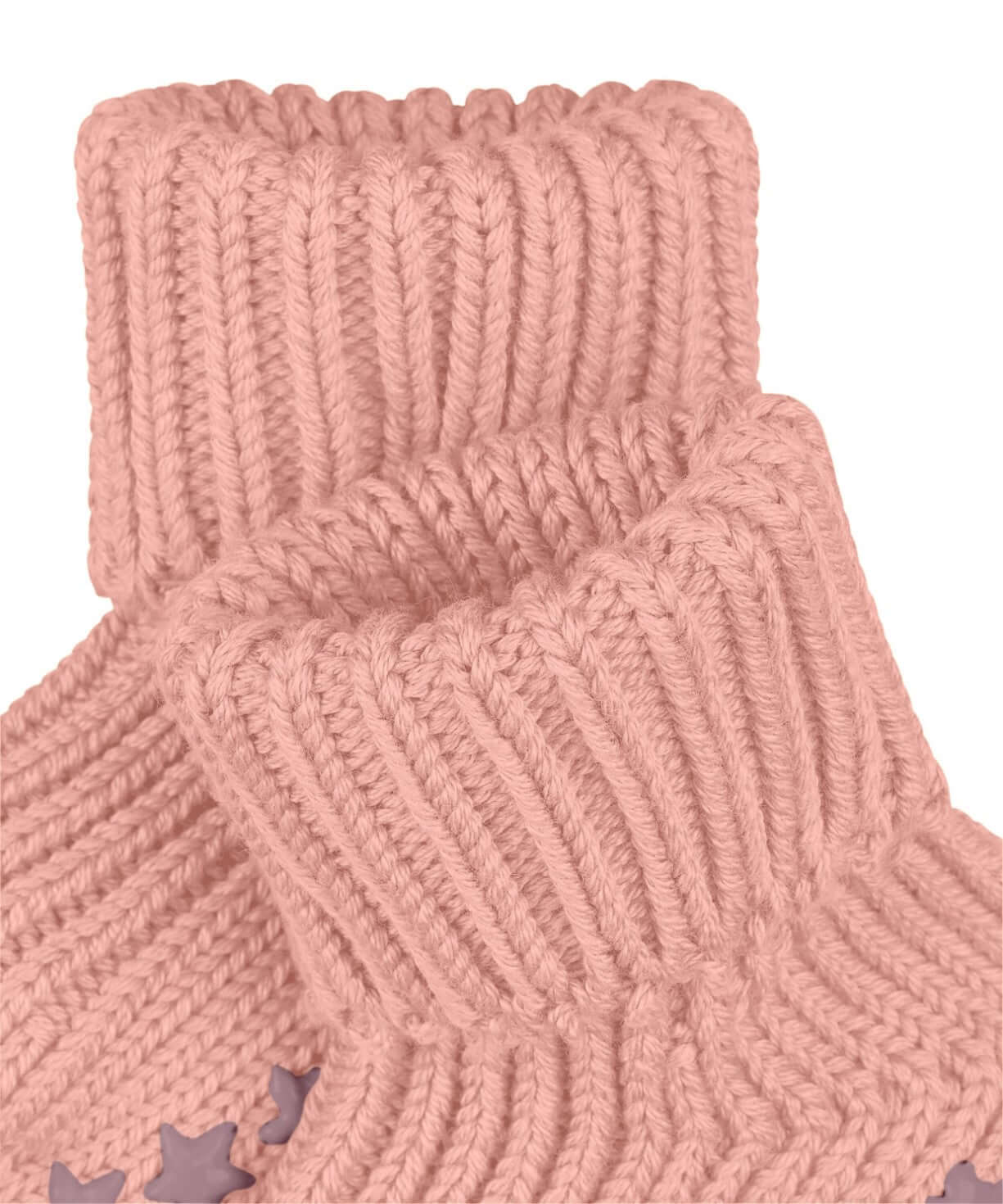 FALKE antislip baby sokje in perzik perle met stervormige nopjes voor extra grip.