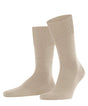 FALKE ClimaWool Sokken Heren 14468 4044 pebble mel, lichtgewicht en temperatuurregulerend, perfecte casual en zakelijke sokken.