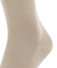 FALKE ClimaWool Sokken Heren 14468 4044 pebble mel. Detail van een sok, lichte kleur en fijne breistructuur.
