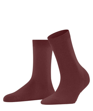 FALKE Cosy Wool sokken in cayenne, warm en comfortabel voor de winter. Luxe Merinowol en Kasjmier.