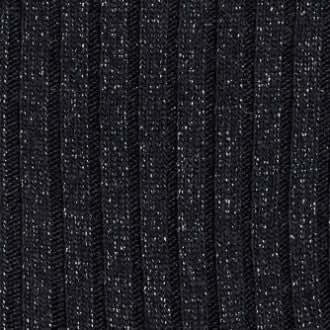 Ribstructuur van de FALKE Cosy Wool bootsokken in zwart met subtiel glittereffect.