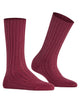 FALKE Cosy Wool Special Edition bootsokken dames in cayenne met ribstructuur en subtiel glittereffect.
