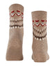 FALKE Cosy Wool Special Edition Sokken Dames 47181 4091 beige mel. Met Noorse patroon voor koude wintermaanden.