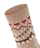 FALKE Cosy Wool Special Edition Sokken Dames 47181 4091 beige mel. Sokken met Noors patroon in een warme beige kleur.