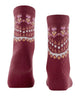 FALKE Cosy Wool Special Edition Sokken Dames 47181 5950 cayenne met Noors patroon in warme tinten.