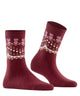 FALKE Cosy Wool Special Edition Sokken Dames 47181 5950 cayenne met Noors patroon en warme uitstraling.