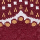 FALKE Cosy Wool Special Edition Sokken Dames 47181 5950 cayenne, detail van het Noorse patroon in bordeauxrood.