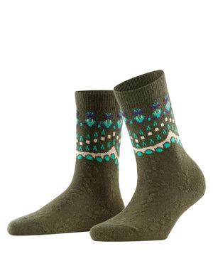 FALKE Cosy Wool Special Edition Sokken Dames 47181 7436 artichoke