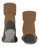 FALKE Cosyshoe heren sloffen in bruin en grijs met antislip zool voor warme en comfortabele voeten.