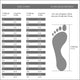 FALKE Cosyshoe maatvoering tabel met voetlengte en Cosyshoe maten voor heren.