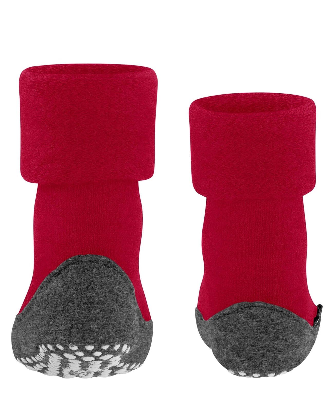 FALKE Cosyshoe Kinderen 10560 8074 red pepper achterkant van sloffen met badstof en antislipzool