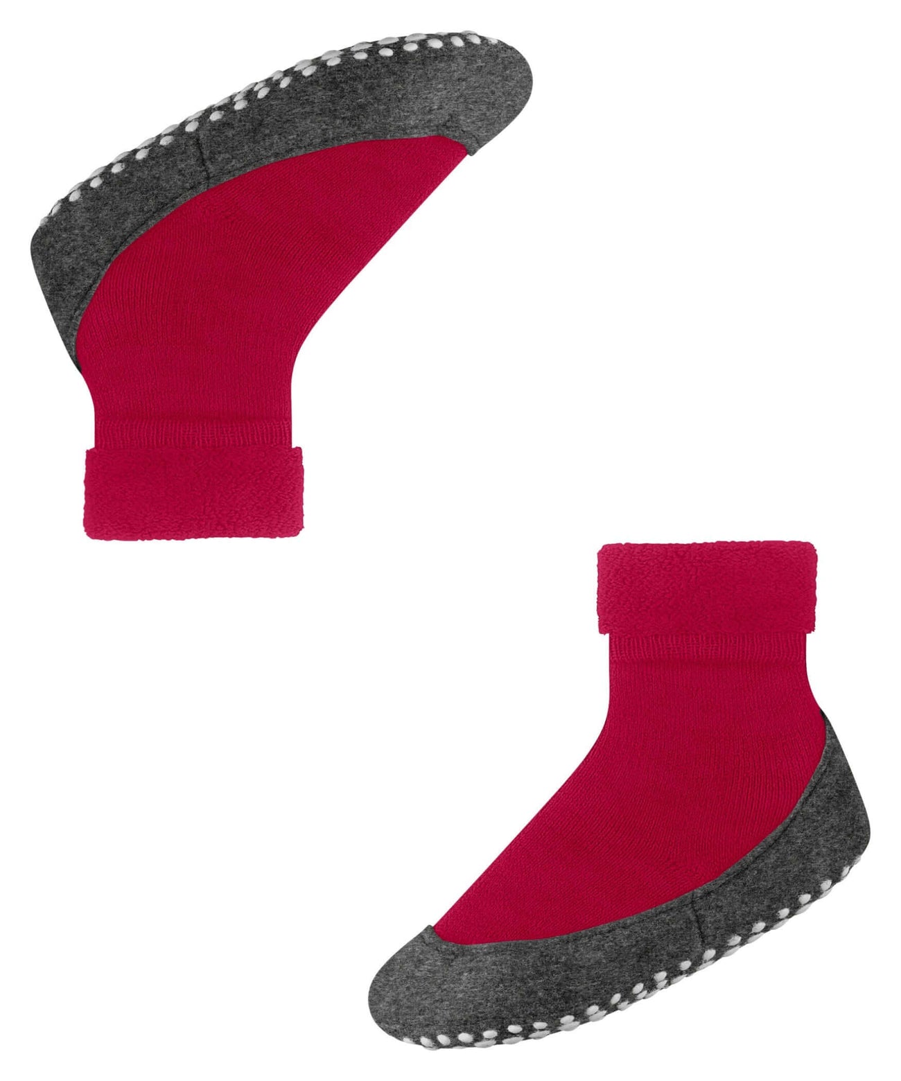 FALKE Cosyshoe Kinderen 10560 8074 red pepper, warme sloffen met badstof en antislipnoppen.