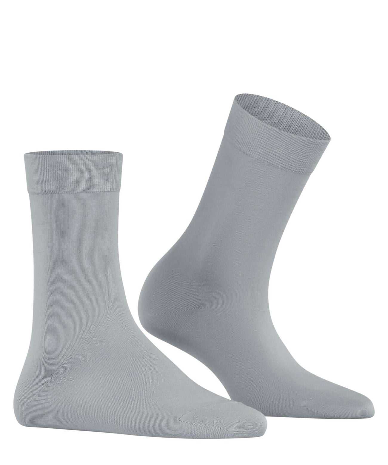 FALKE Cotton Touch damessokken in silver, made van huidvriendelijk katoen voor optimale pasvorm en comfort.