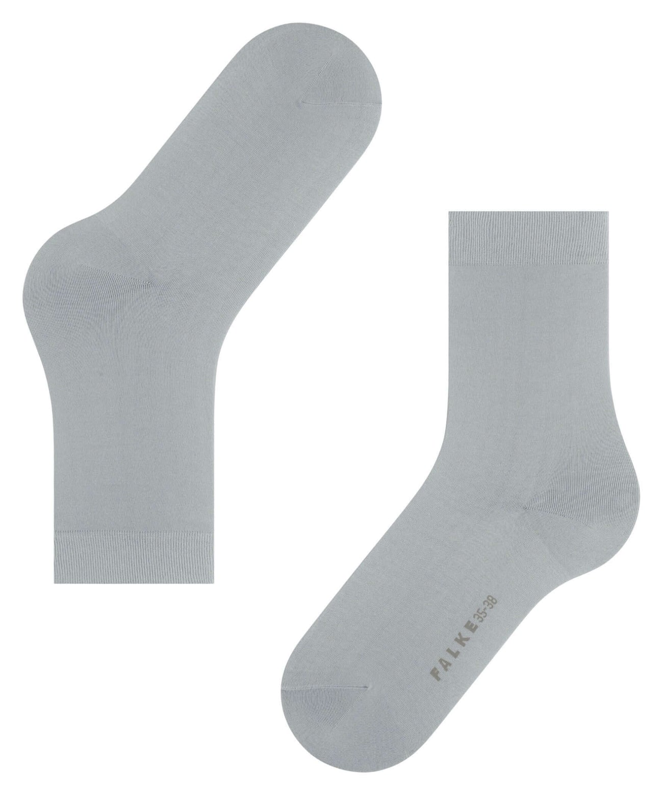 FALKE Cotton Touch damessokken in zilver, fijn en huidvriendelijk met perfecte pasvorm, ideaal voor elke schoen.