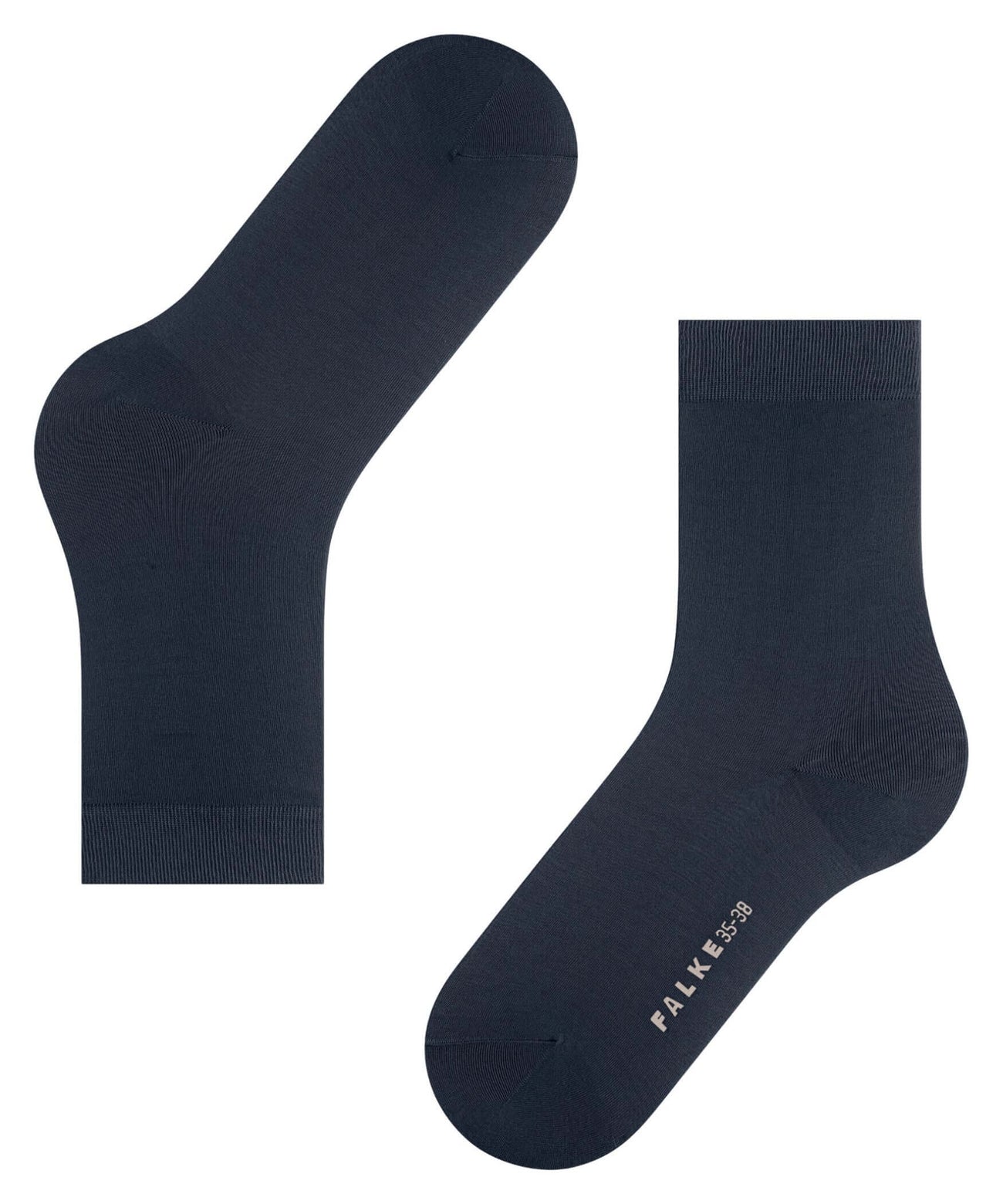 FALKE Cotton Touch damessokken in space blue, gemaakt van hoogwaardig katoen met perfecte pasvorm.