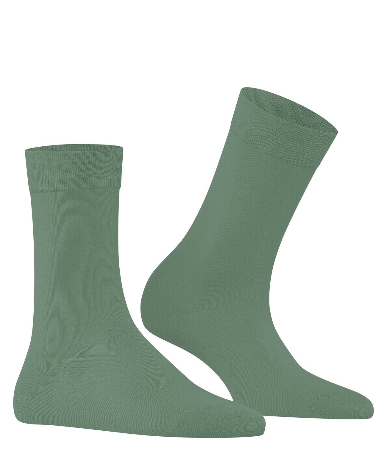 FALKE Cotton Touch Damessok 47105 7538 sage in groene kleur, perfect voor verschillende schoenen en laarzen.