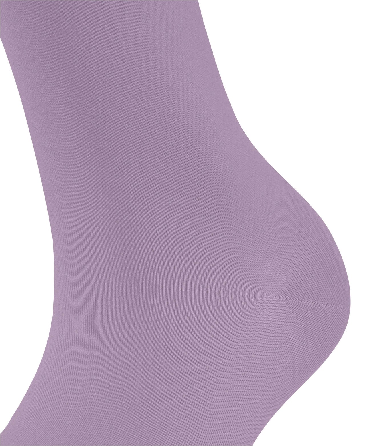 FALKE Cotton Touch Damessok 47105 8972 misty lila detail van de sok in zacht lila kleur met perfecte pasvorm.