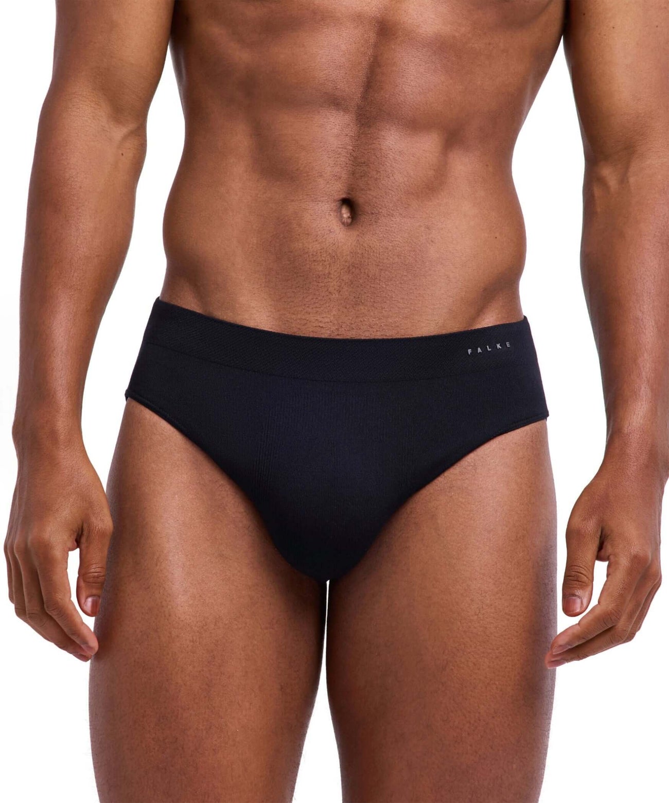FALKE Daily Seamless Slip Heren 68141 3000 black op een model met fijne ribstructuur en vlakke afwerking.