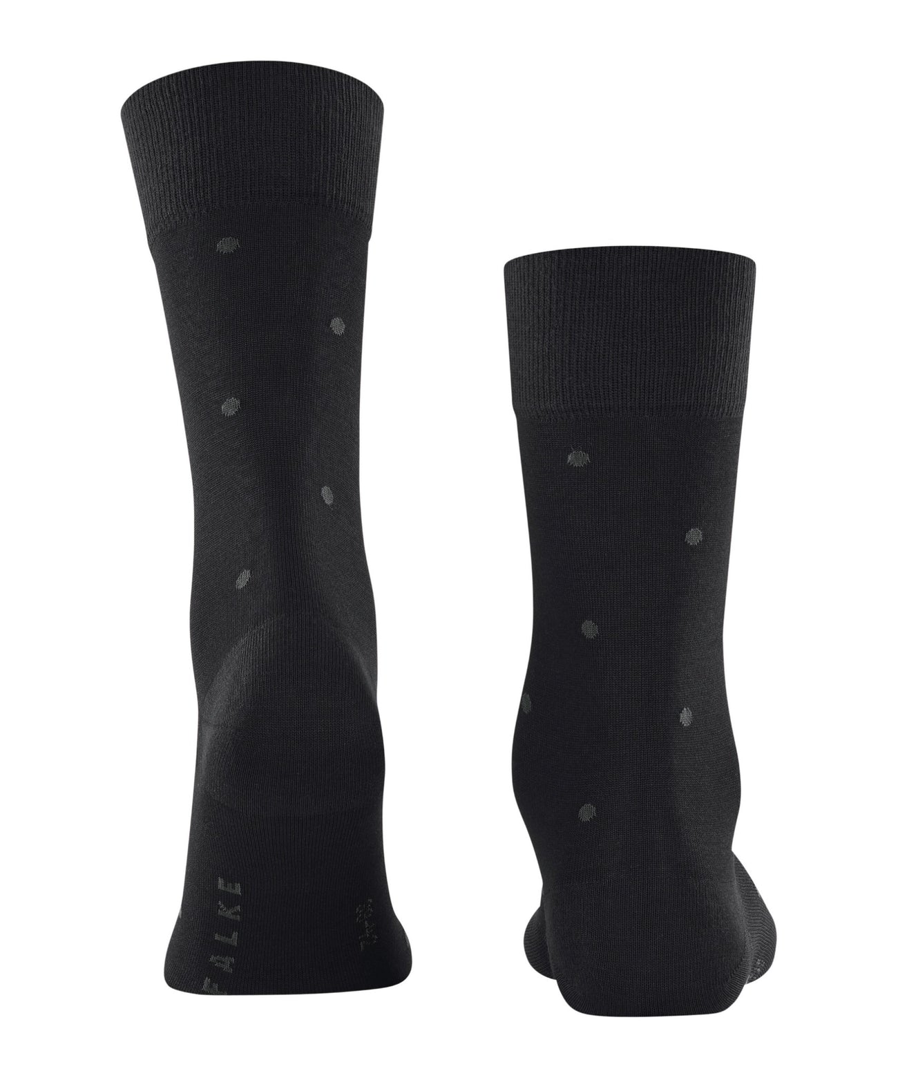 FALKE Dot Herensok 13269 3040 russ - trendy zwarte sokken met stippen en zachte binnenvoering
