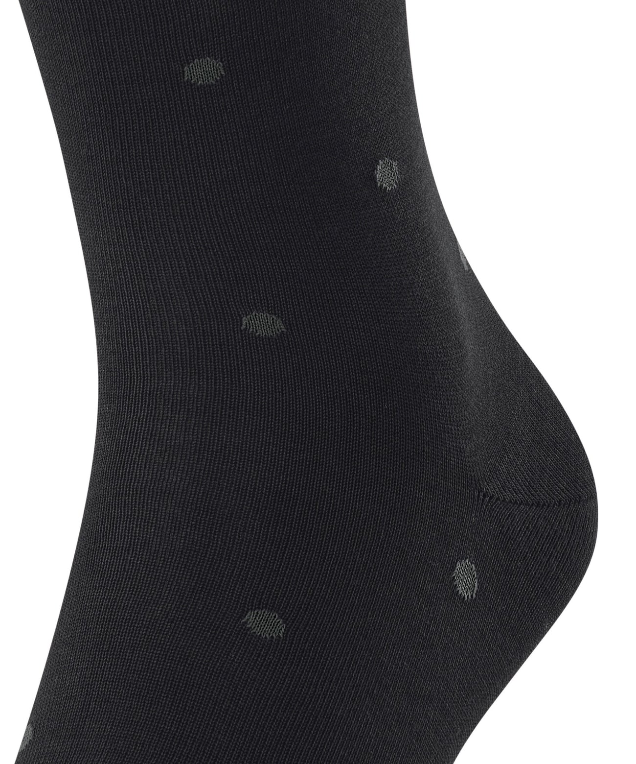 FALKE Dot Herensok 13269 3040 russ, zwarte sok met stipjes en versterkte hak en teen.