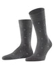 FALKE Dot Herensok 13269 3168 steel mel. met trendy stipjes in een zachte, gemerceriseerde katoen.