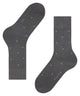 FALKE Dot Herensok 13269 3168 steel mel. met trendy stippen en gemerceriseerde katoen, zacht en glanzend.