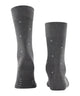 FALKE Dot Herensok 13269 3168 steel mel. met trendy stipjes op een elegante grijze achtergrond.