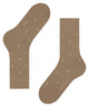 FALKE Dot Herensok 13269 5038 camel met trendy stipjes en een zacht glanzende look.