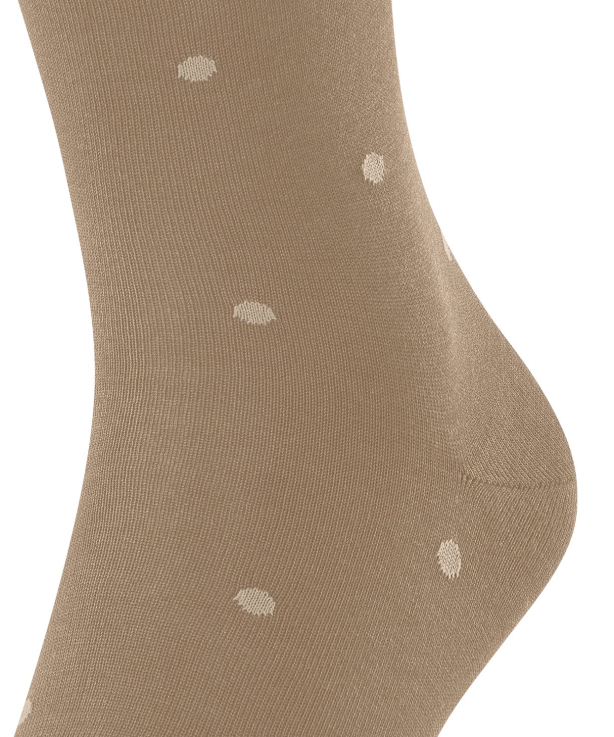 FALKE Dot Herensok 13269 5038 camel met trendy stippen en zachte katoenen binnenzijde.