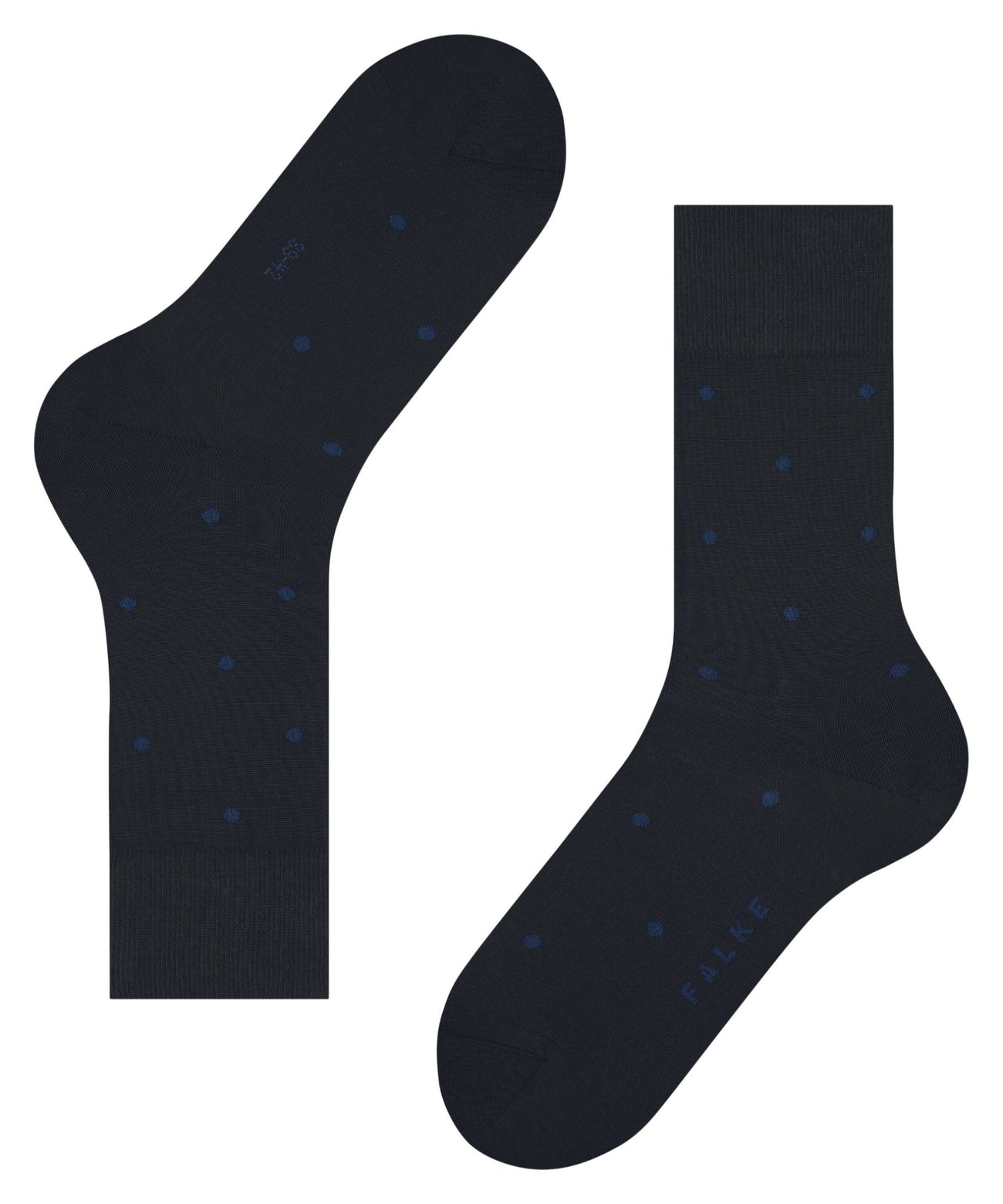 FALKE Dot Herensok 13269 6374 dark navy met stippen en versterkte hiel en teen.