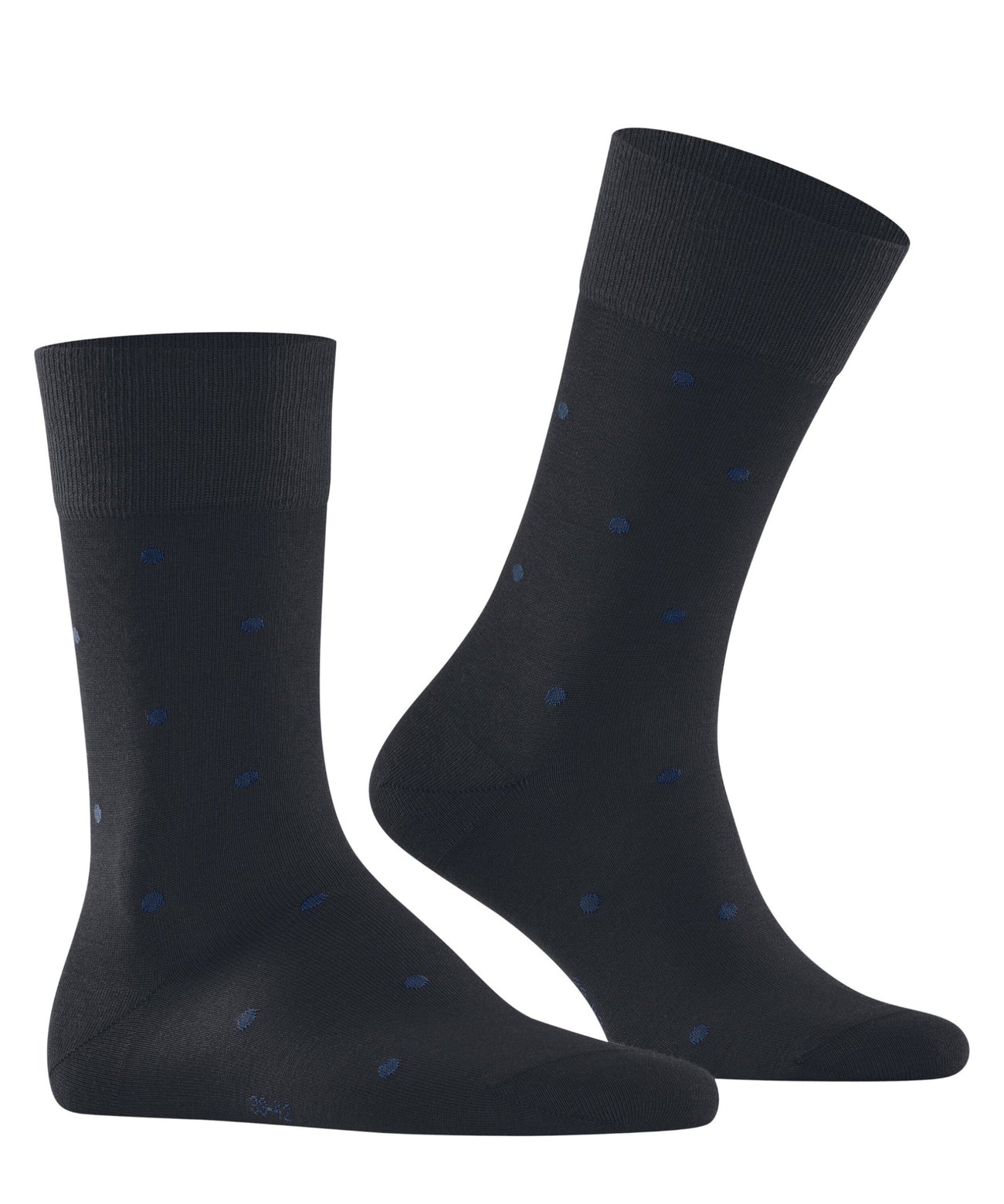 FALKE Dot Herensok 13269 6374 dark navy met een trendy stipje en een zachte glanzende afwerking.