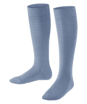 FALKE Family Kniekous Kinderen 11898 6662 light jeans, lichte katoenen kniekousen voor kinderen in jeanskleur.