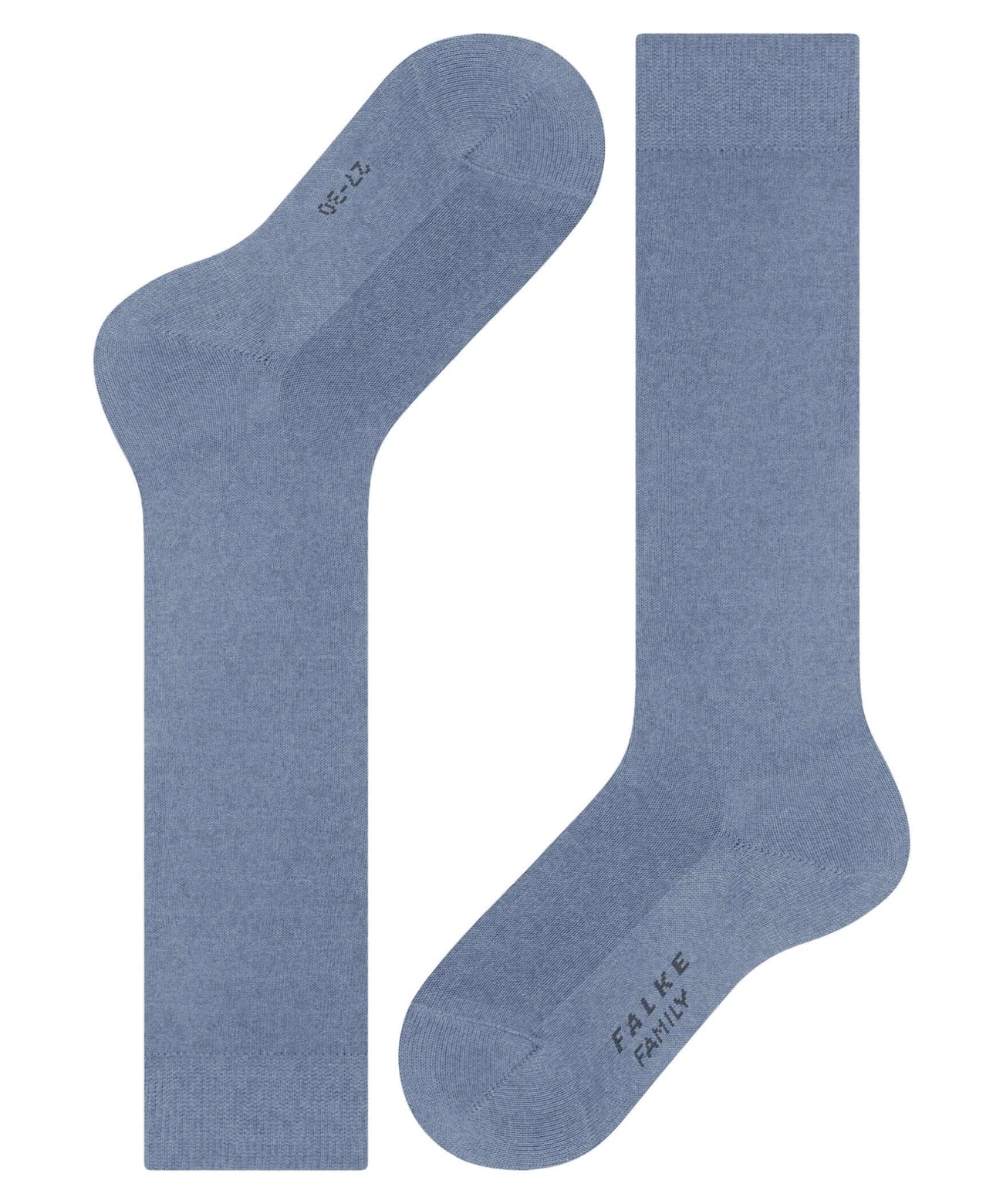 FALKE Family Kniekous Kinderen 11898 6662 light jeans in lichtblauw katoen, comfortabel en sociaal verantwoord.