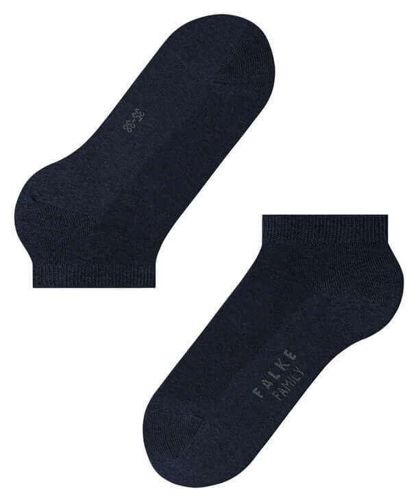 FALKE Family Sneakersokken Dames 46489 6379 dark navy, katoenen sneakersokje in donkerblauw.