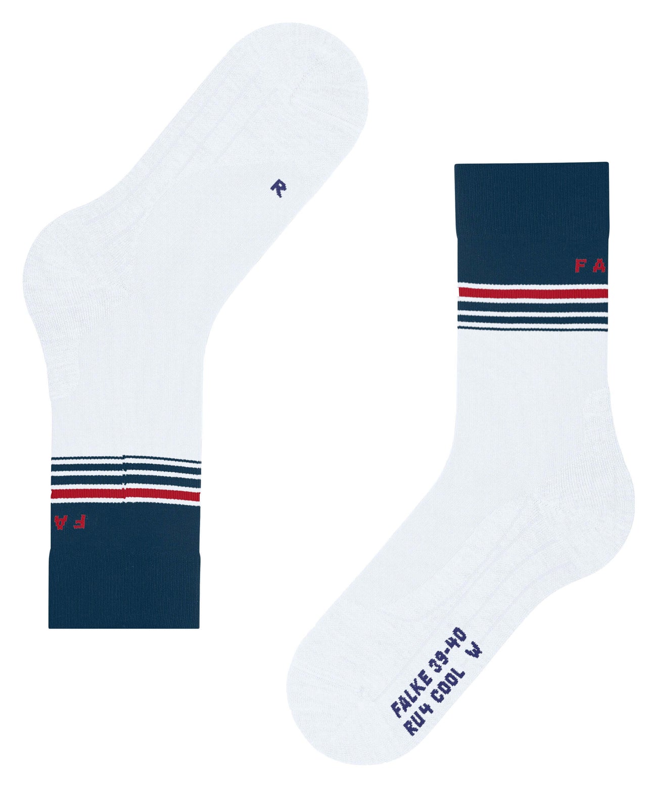 FALKE Hardloopsok Endurance RU4 Cool Heren 16351 2003 wit met compressie en ventilatie voor hardlopers.