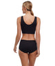 Dames FALKE hipster en top, zwart, met comfortabele pasvorm en elastische afwerking voor dagelijks gebruik.