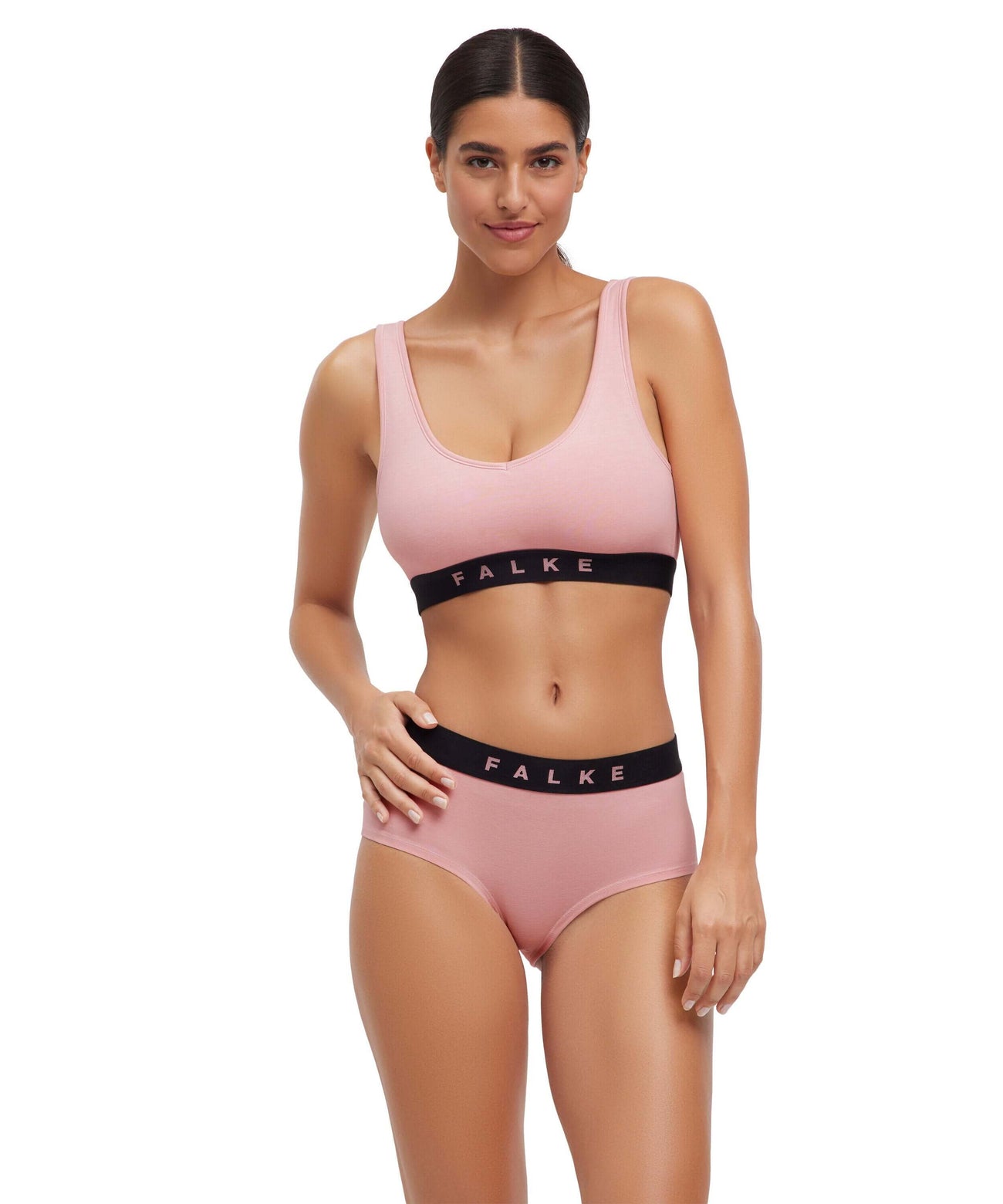 FALKE hipster en bralette in zachtroze, ideaal voor dagelijks comfort en perfecte pasvorm.