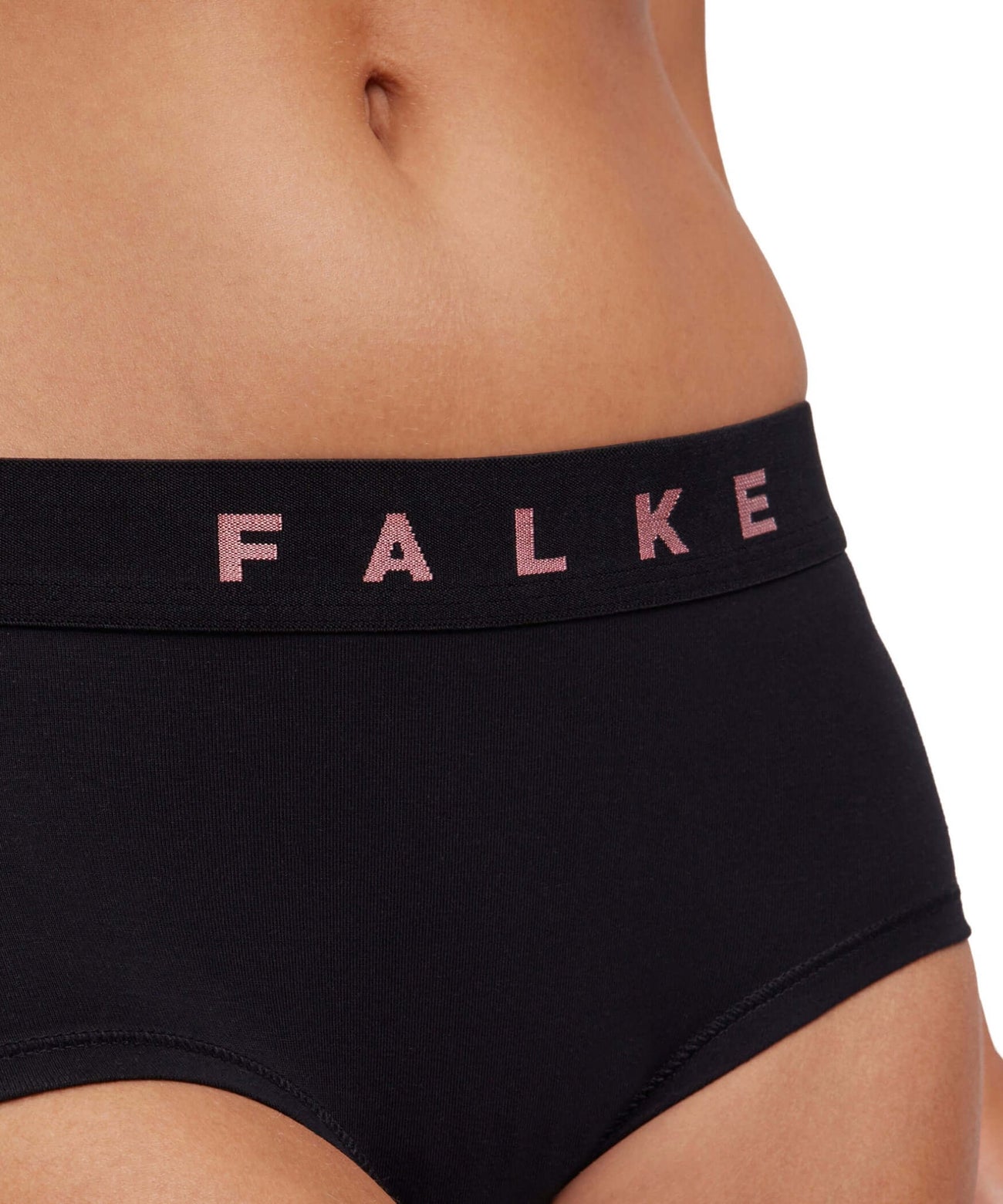 FALKE zwarte hipster ondergoed voor dames met comfortabele elastische tailleband.