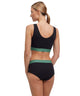 FALKE dames hipster met comfortabel design en elastische afwerking, zwart met groene details.