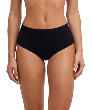 FALKE Hipster Daily Seamless Dames 69077 3000 black, comfortabele zwarte hipster slip van MicroModal.