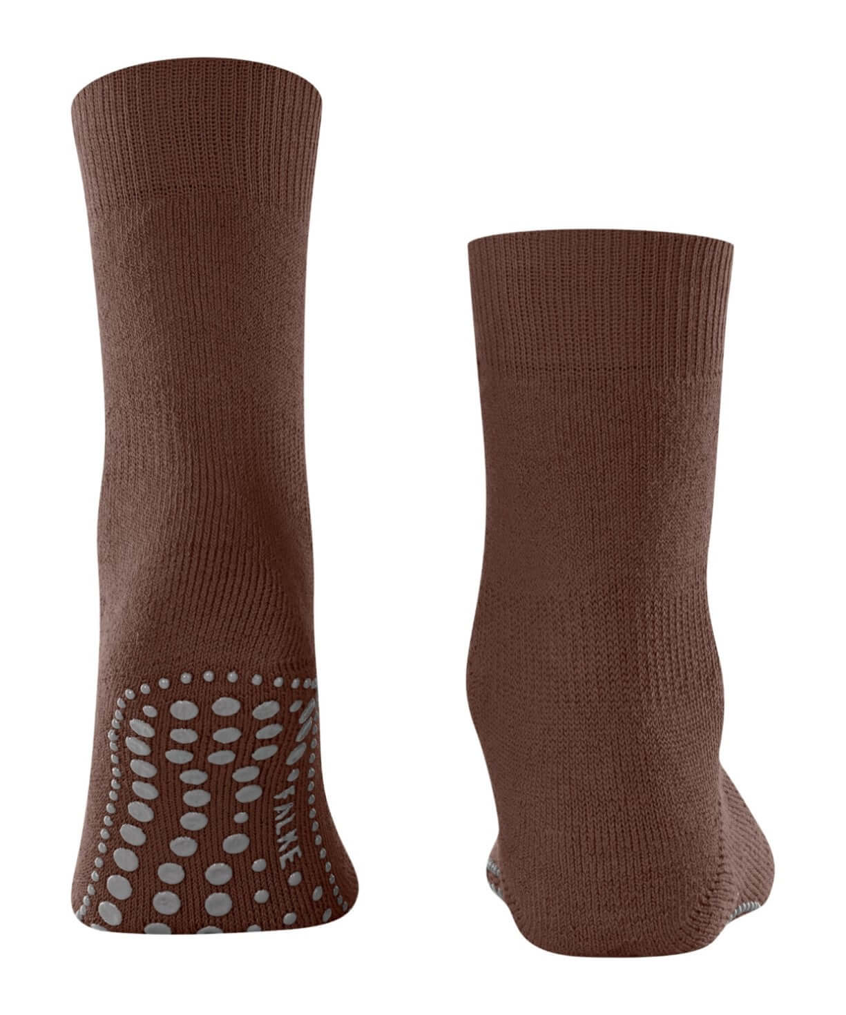 FALKE Homepads Antislip Sok Unisex 16500 5186 cinnamon met antislip nopjes en warme badstof voering.