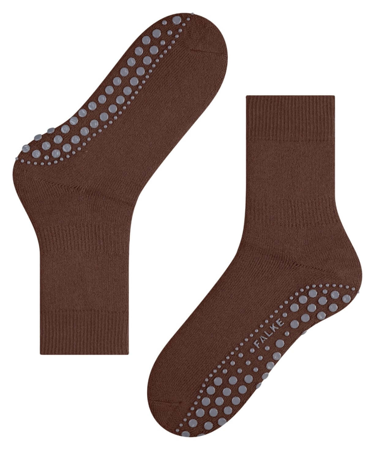 FALKE Homepads Antislip Sok Unisex 16500 5186 cinnamon met antislip nopjes en comfortabel design.