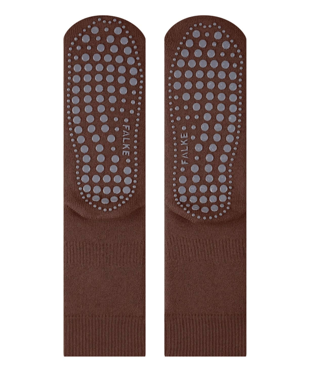 FALKE Homepads Antislip Sok Unisex 16500 5186 cinnamon met antislip noppen en comfortabele badstof binnenkant.