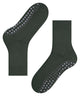 FALKE Homepads Antislip Sok Unisex 16500 7474 forest met antislip nopjes en gevoerde badstof binnenzijde.