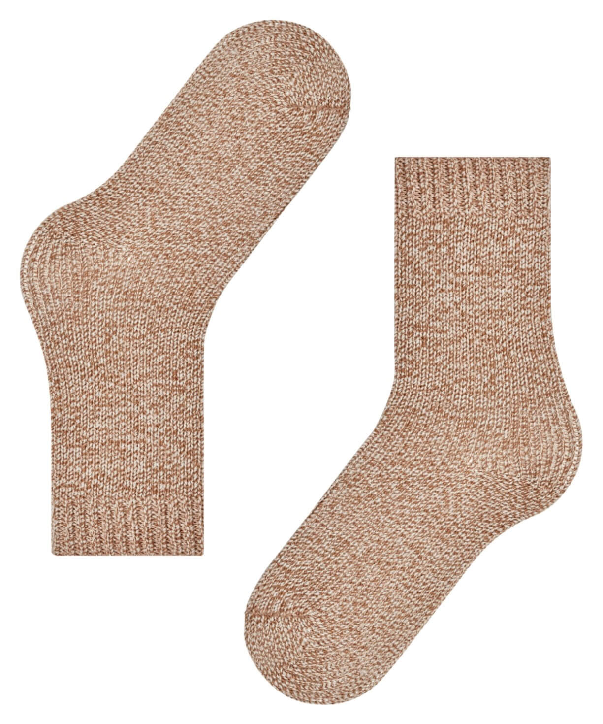 FALKE Marble Cloud Sokken Dames 46902 1220 old brass tweekleurige sokken met retro uitstraling.
