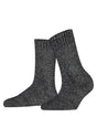 FALKE Marble Cloud Sokken Dames 46902 3000 black, tweekleurige retro sokken met merinowol, comfortabel en warm.