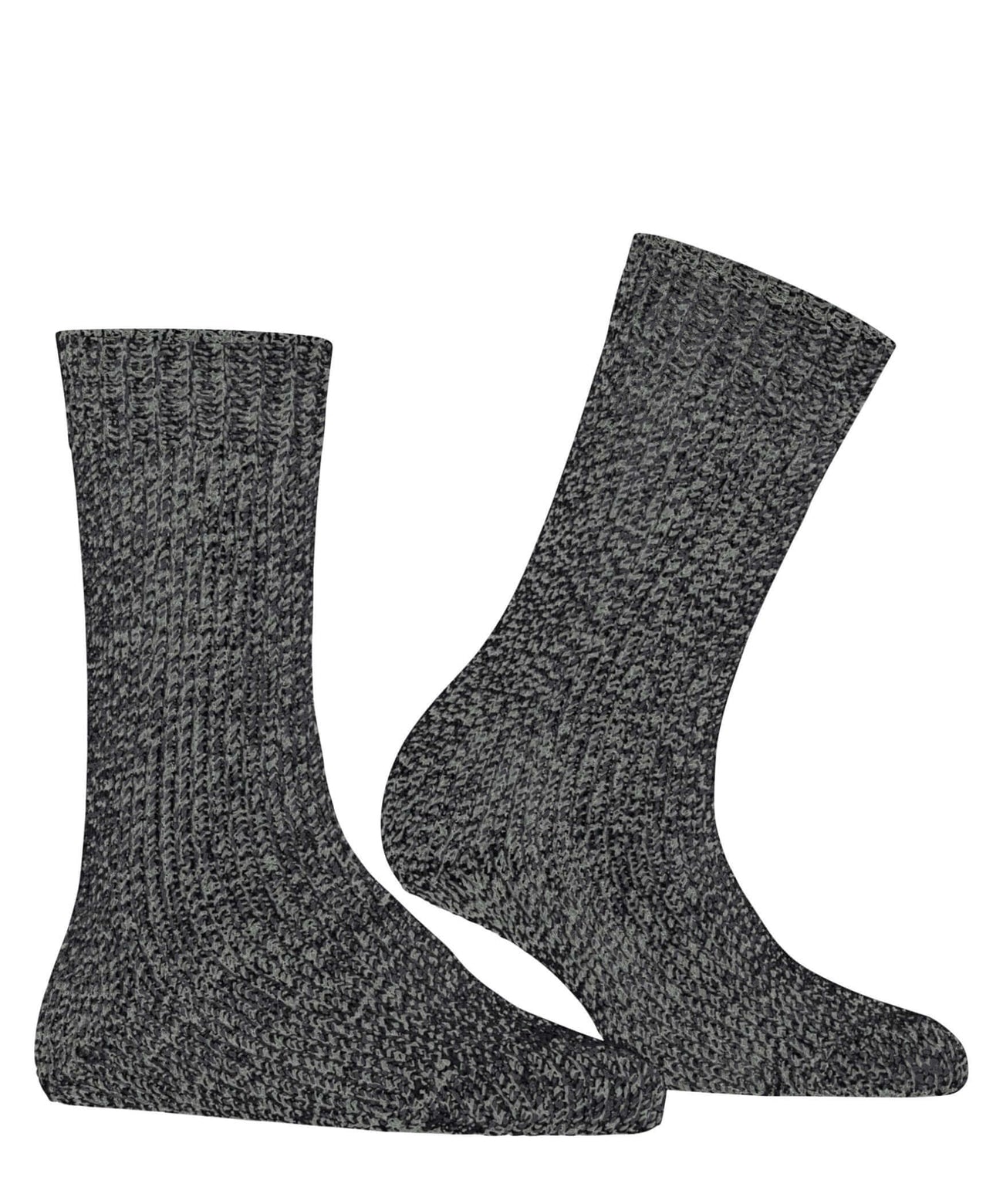 FALKE Marble Cloud Sokken Dames 46902 3000 black, comfortabele merinowol sokken met retro look.
