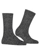 FALKE Marble Cloud Sokken Dames 46902 3000 black, comfortabele merinowol sokken met retro look.