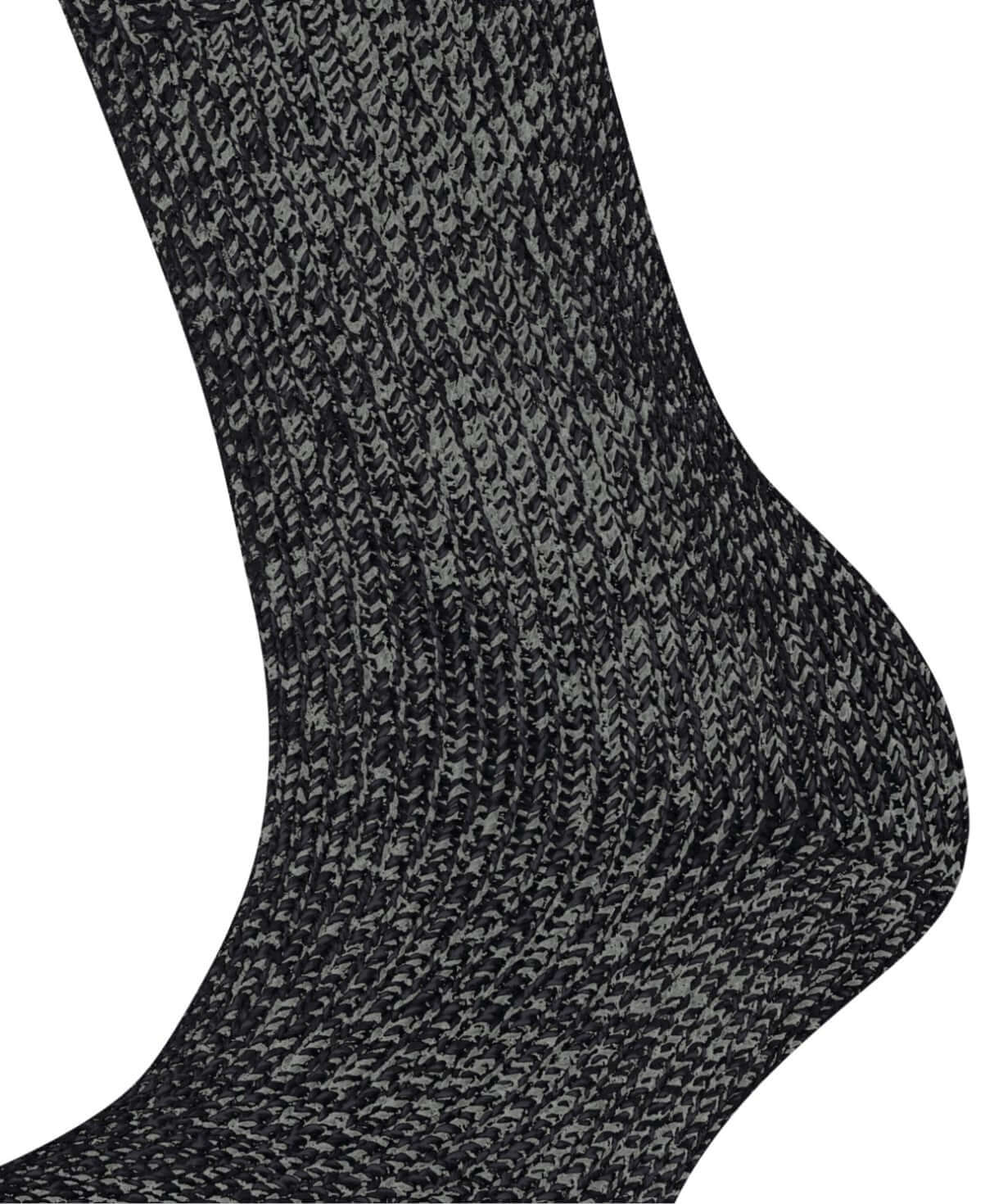 FALKE Marble Cloud Sokken Dames 46902 3000 black in een retro geitenwollen sokken look met tweekleurig effect.